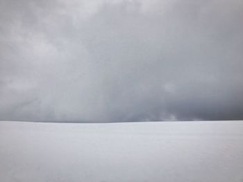 Scenic view of snow against sky