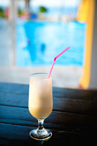 Close-up of drink on table