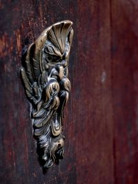 Close-up of old door knocker