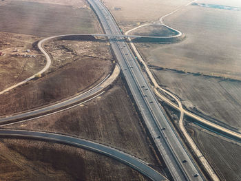 High angle view of highway