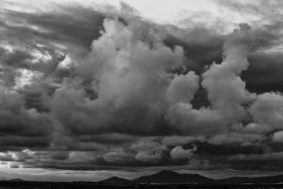 Scenic view of landscape against cloudy sky