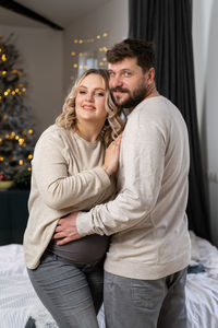 Young couple smiling