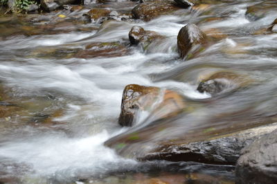 Scenic view of waterfall