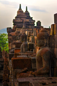 Low angle view of temple against sky