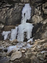 Scenic view of waterfall