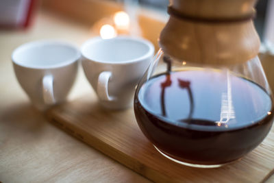 Close-up of drink on table