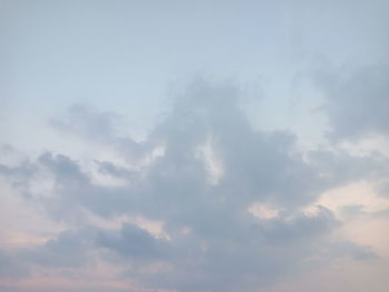 Low angle view of clouds in sky