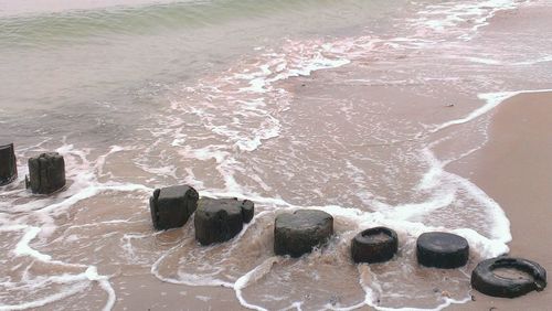 Rocks in sea