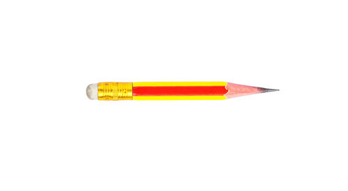 Close-up of pencil over white background