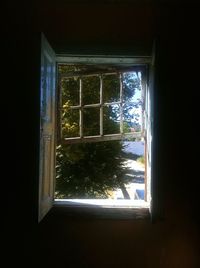 View of building through window