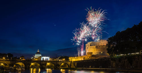 Low angle view of firework display