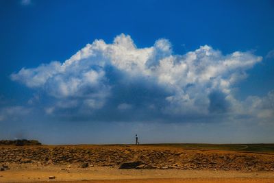 Scenic view of desert against sky