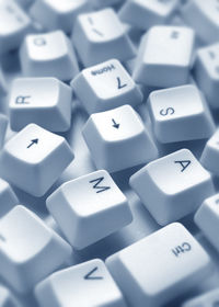 Full frame shot of computer keyboard buttons