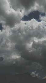 Low angle view of cloudy sky