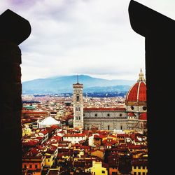 High angle view of cityscape