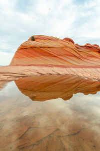 Scenic view of rock formations against sky