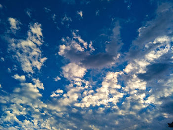 Low angle view of clouds in sky