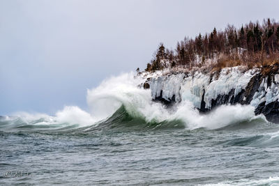 Panoramic view of sea against sky