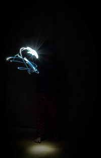 Illuminated lights in the dark