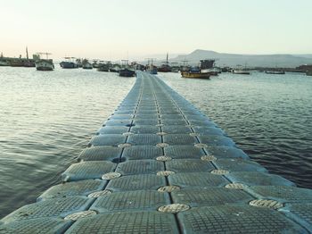 Scenic view of river against clear sky