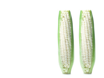 Close-up of vegetables against white background