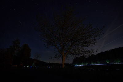 Low angle view of star field against star field