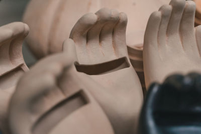 Extreme close-up of sculpture