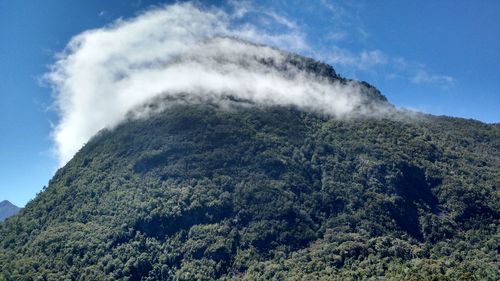 Low angle view of mountain against sky