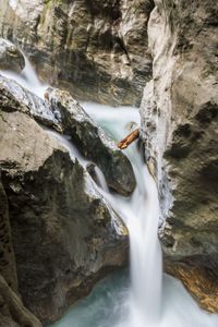Scenic view of waterfall