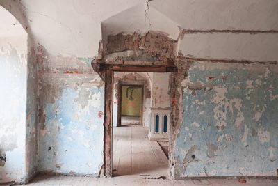 Interior of abandoned building