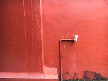 Close-up of a red wall