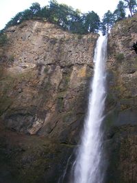 Scenic view of waterfall