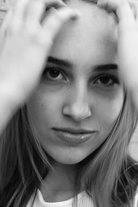 Close-up portrait of young woman