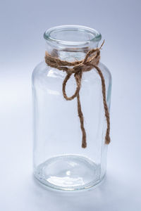 Close-up of glass of jar