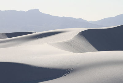 Gypsum sand dunes in white sands national park