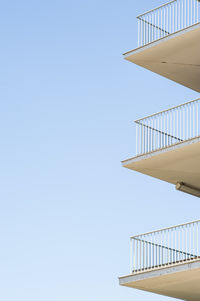 Low angle view of building against clear sky