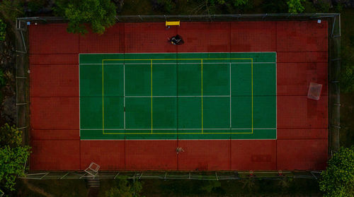 Close-up of a tennis court 