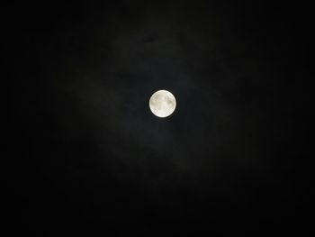 Low angle view of moon in sky