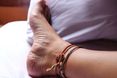 Close-up of hand against blurred background