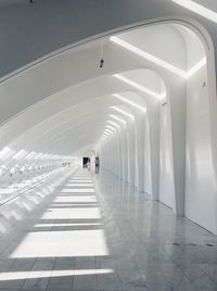 Empty corridor of modern building