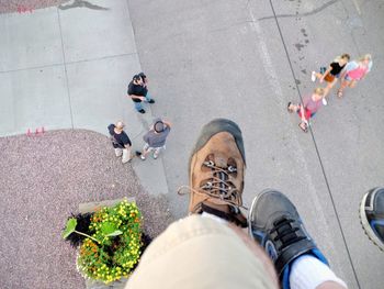 Low section of people over street during nebraska state fair