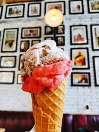 Close-up of ice cream cone