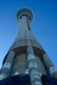 Low angle view of building against blue sky