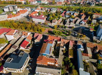 High angle view of townscape