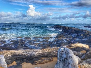 Scenic view of sea against sky