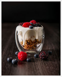 Close-up of sweet food on table