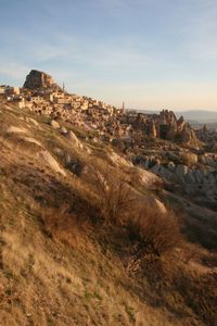 Rock formations on landscape