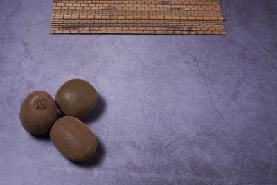 High angle view of fruit on table