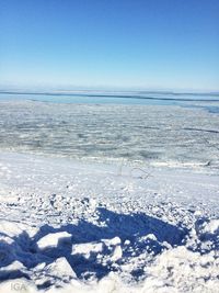 Scenic view of snow covered landscape