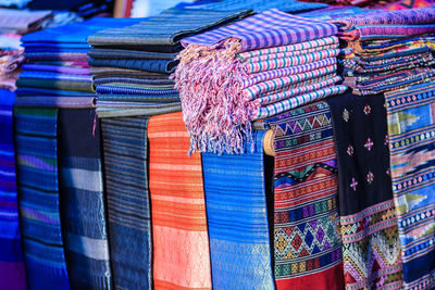 Close-up of clothes for sale at store 